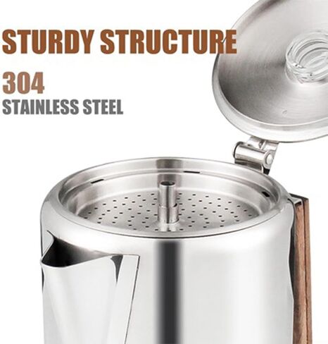 Coffee Percolator 9 Cup with Handle for Camping Stove in Saudi Arabia