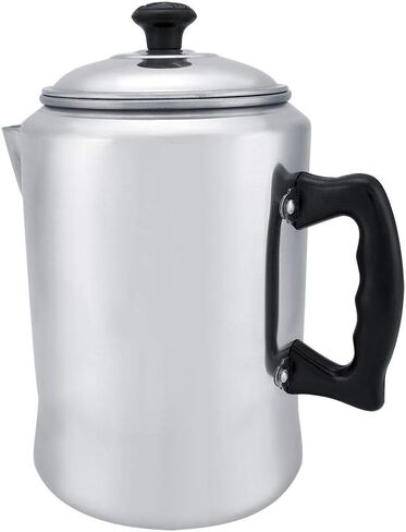 Aluminum Alloy Coffee Percolator Pot with Lid Vintage Design for Brewing Coffee and Milk for Home Use 14 * 14 * 24cm in Saudi Arabia