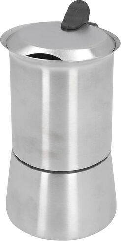 Jeffergarden Stovetop Maker Stainless Steel Coffee Percolator 304 Stainless Steel Steam Brewing Easy Use Rich Extraction for Home Kitchen Camping Italian Cuban Coffee (300ML) in Saudi Arabia