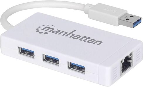 Manhattan 3Port USB Hub/Ethernt (507578) in Kuwait