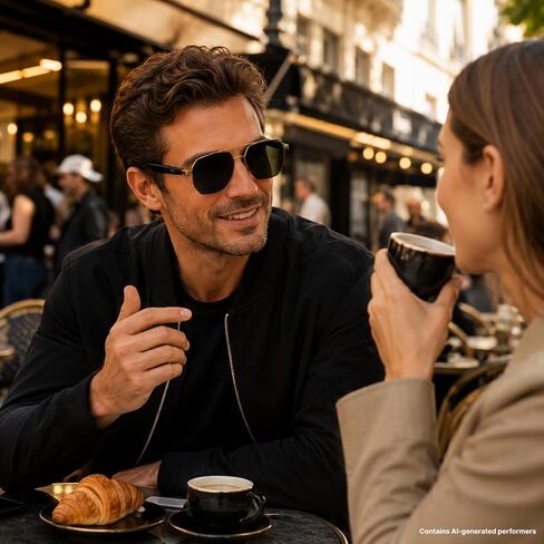 AI Translator Aviator Smart Glasses—Hands-Free Voice Translation in 164 Languages,Bluetooth Audio&Voice Assistant,UV400 Classic Sunglasses,IP67 Waterproof Smart Eyewear for Travel in Saudi Arabia