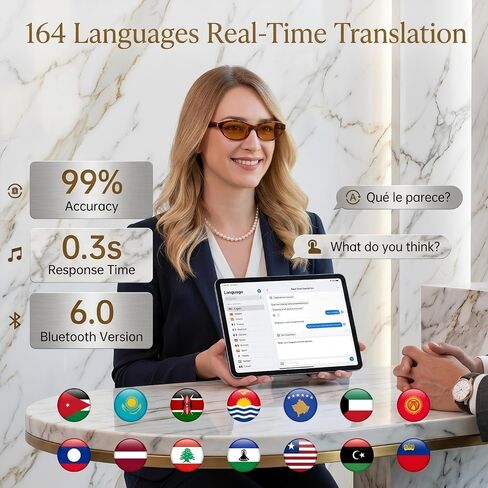 نظارات ذكية بتقنية الذكاء الاصطناعي للنساء، نظارات بلوتوث للسفر والعمل in Saudi Arabia