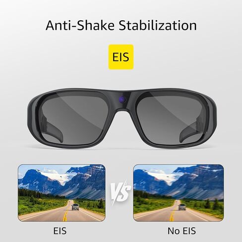 OhO sunshine Anti-Shake Stabilization 2K QHD Camera Sunglasses, Record-While-Charging, Water Resistant & Photochromic Lenses 64GB in Saudi Arabia