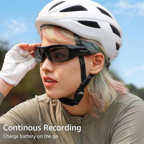 OhO sunshine Anti-Shake Stabilization 2K QHD Camera Sunglasses, Record-While-Charging, Water Resistant & Photochromic Lenses 64GB in Saudi Arabia