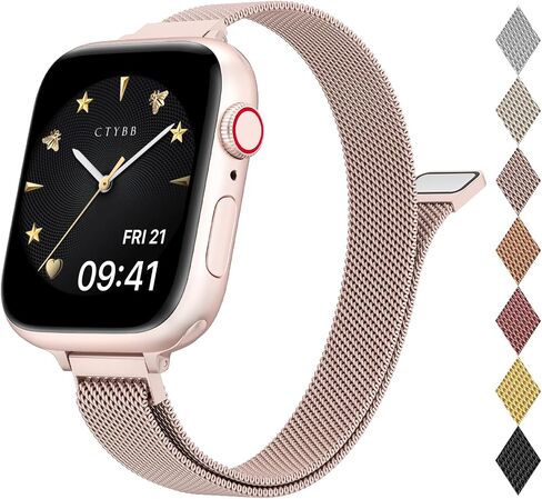 حلقة شبكية معدنية رفيعة متوافقة مع أحزمة ساعة Apple للنساء in Saudi Arabia