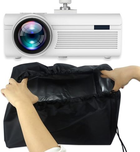 Projector Dust Cover, Black Large Oxford Projector Covers Dust Proof Waterproof Protector for Projectors on Ceiling Mounted Universal Dusts Covers for Video Projectors 14.9" x 12.2" x 11" (Black) in Saudi Arabia