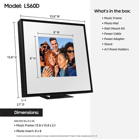 Samsung QN43Q7FAAFXZA 43 Inch QLED Q7F 4K Vision AI Smart TV with a HW-LS60D 2.0 Channel Photo Frame Speaker with Dolby Atmos (2025) in Saudi Arabia