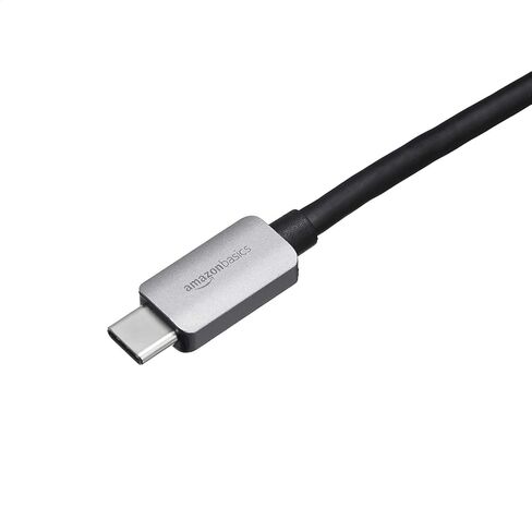 محول Amazon Basics 4 في 1 USB-C مع HDMI ومنفذ Ethernet وUSB 3.0 وشحن PD بقوة 100 واط، متوافق مع Thunderbolt 3، رمادي، 3.35 × 1.77 × 0.51 بوصة in Saudi Arabia