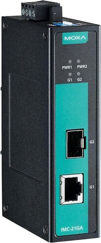 MOXA IMC-21GA-T Industrial Gigabit Media Converter, SFP Slot, -40 to 75°C in Saudi Arabia