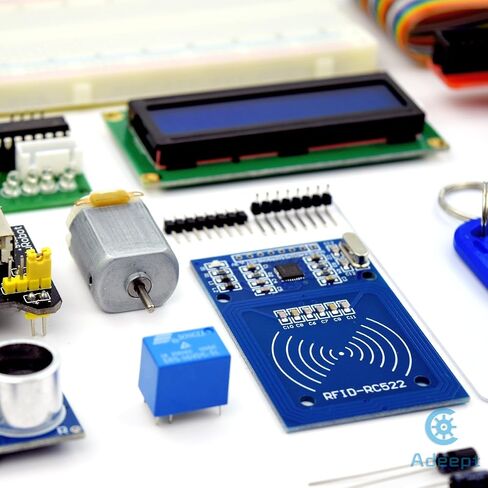Adeept RFID Starter Kit for Raspberry Pi 4 3 Model B+ B, Stepper Motor, ADXL345, 40-pin GPIO Extension Board, Solderless Breadboard, C and Python Code, Beginners Learning Kit with 140 Pages Guidebook in Saudi Arabia