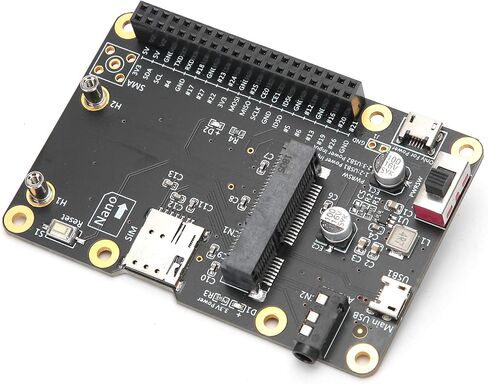 ASHATA 3G/4G LTE Base Hat for 4/3/2/B+ Module, PCLaptopComputer Board to USB, Built in Nano SIM Card Socket,Clipin Mini PCIE Socket in Saudi Arabia