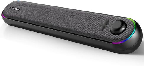 Desktop Computer Speakers, Stereo Soundbar, Bluetooth 5.3, USB/USB-C Power and Audio Transmission, Plug-and-Play, Compatible with PC, Mac, Laptops, Monitors, RGB Lighting, Wired Gaming Speakers in Saudi Arabia