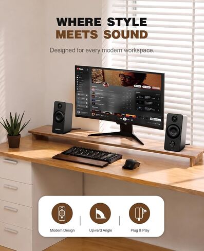 Bluedee PC Speakers for Desktop, Computer Speakers with Dedicated Tweeters in Saudi Arabia
