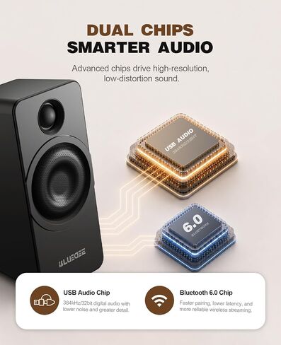 Bluedee PC Speakers for Desktop, Computer Speakers with Dedicated Tweeters in Saudi Arabia