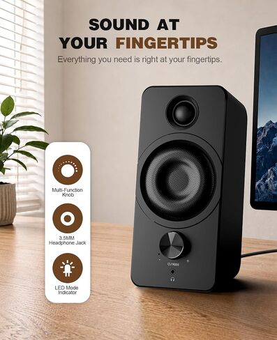 Bluedee PC Speakers for Desktop, Computer Speakers with Dedicated Tweeters in Saudi Arabia