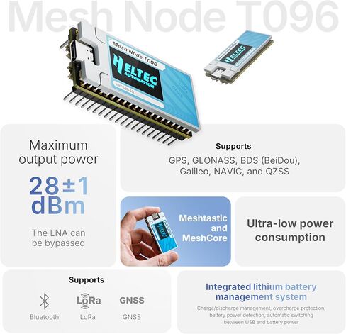 عقدة Heltec T096 Meshtastic، لوحة nRF52840 SX1262 LoRa in Saudi Arabia