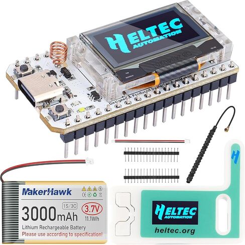 ESP32 LoRa V3 Module Board with 3000mAh Battery Set - with 863-928MHz Antenna and SX1262 LoRa V3 Devices for Meshtastic Arduino LoRawan IOT in Saudi Arabia