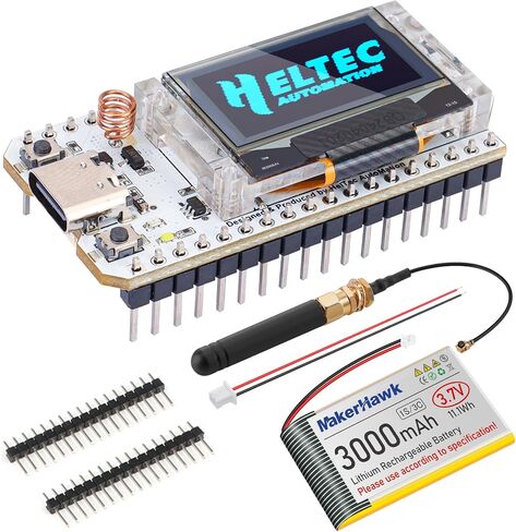 ESP32 LoRa V3 Module Board with 3000mAh Battery Set - with 863-928MHz Antenna and SX1262 LoRa V3 Devices for Meshtastic Arduino LoRawan IOT in Saudi Arabia