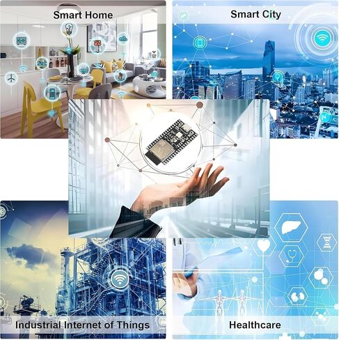 2 Pack ESP32-DevKitC-32E Development Board for IoT Smart Home/Industrial Control, Dual-Core 240MHz Wi-Fi + Bluetooth 5.0 with USB-C, Original ESP32-WROOM-32E Module (Arduino/Python/IDF) (8M) in Saudi Arabia