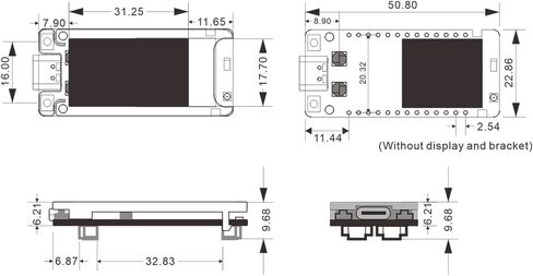Heltec Mesh Node T114 V2 Dev Board Case طقم بطارية 800 مللي أمبير في الساعة in Saudi Arabia