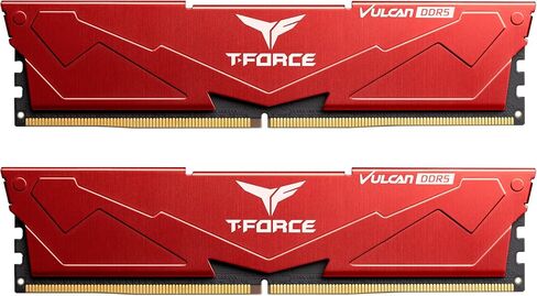 TEAMGROUP T-Force Vulcan DDR5 32GB (2x16GB) 6000MHz (PC5-48000) CL38 Desktop Memory Module Ram (Black) for Chipset 600 700 Series XMP 3.0 Ready - FLBD532G6000HC38ADC01 in Saudi Arabia
