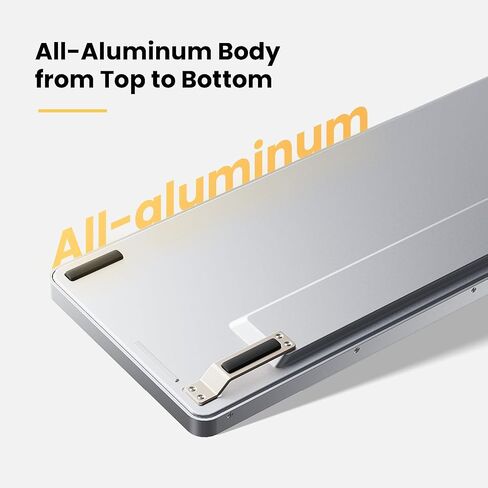 LOFREE Flow84 Low Profile Mechanical Keyboard, 75 Percent Rechargeable Wireless Keyboards with Bluetooth and Wired Connection for Windows, Mac OS/White Ghost Linear Switches in Saudi Arabia