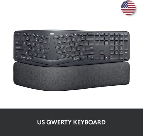 Logitech Ergo K860 Wireless Ergonomic Keyboard with Wrist Rest - Split Keyboard Layout for Windows/Mac, Bluetooth or USB Connectivity (Renewed) in Saudi Arabia