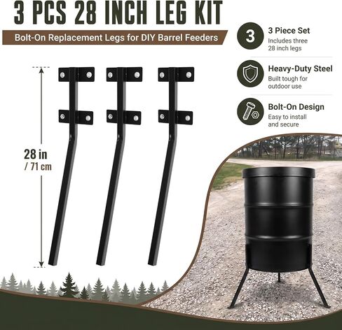 Landhoow 3 Pcs Deer Feeder Leg Kit, Bolt on Feeder Replacement Legs in Saudi Arabia