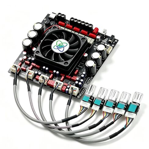 S600X-W 2.1 Channel Bluetooth Amplifier Board, 300W×2+600W Subwoofer, Dual TPA3255 HiFi Class D Power Amp Module, DC 19-51V, BT 5.2, AUX & USB Input, for DIY Home Theater Passive Speakers in Saudi Arabia