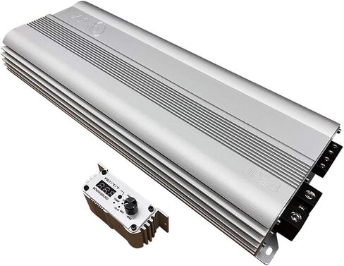 DOWN4SOUND JP23 V1.5 Elite White Silver | Monoblock Amplifier - 2300W RMS, 1-Ohm Stable, Linkable for Car Audio Systems, High-Performance Bass Amplifier for 2000W Subwoofer Setup in Saudi Arabia