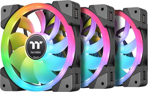 Thermaltake SWAFAN EX 12 ARGB PC Cooling Fan White, 3-Fan pcak, 500~2000 RPM, Magnetic Connection, Reversable Blades, sync with MB RGB Software, CL-F169-PL12SW-A in Saudi Arabia