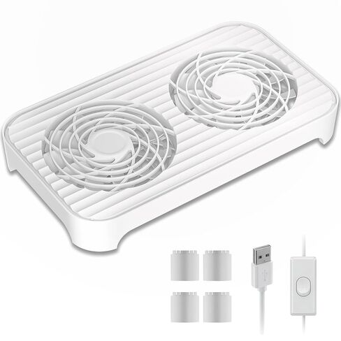 X4 Quiet USB Cooling Fan, High Speed Dual 140mm USB PC Fan with One-Touch Switch, Stackable Design for Router, Laptop, Receiver, Amplifier, DVR, PlayStation, Xbox, Computer Cabinet Cooling in Saudi Arabia