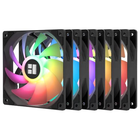Thermalright TL-C12C X5 CPU Air Fan, 120mm Case Cooler with 1550RPM Speed PC Cooling, in The Unlit Version,5-Fan Packs(120mm,Black) in Saudi Arabia