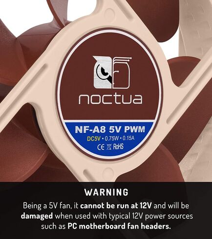 Noctua NF-A8 5V PWM، مروحة هادئة عالية الأداء 80 ملم in Saudi Arabia
