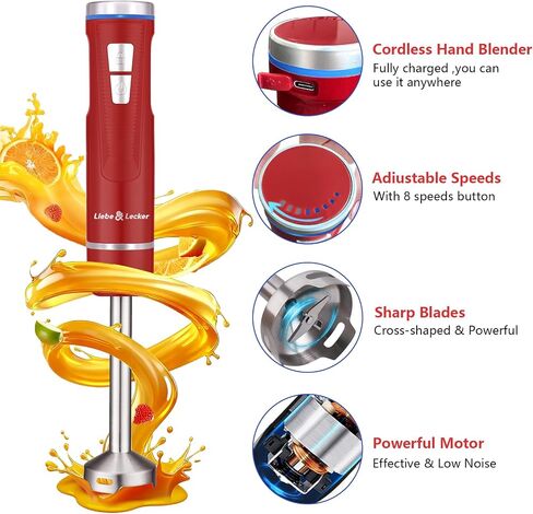 Liebe&Lecker Cordless Immersion Blender, 3-in-1 Handheld Stick Blender in Saudi Arabia