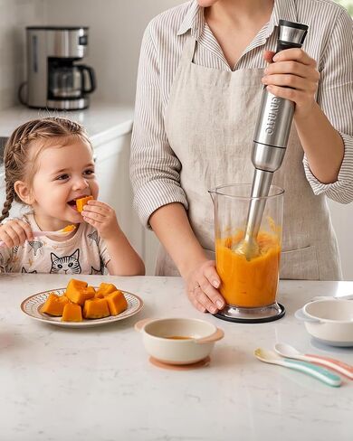 Gavasto Smart Immersion Blender, Hand Blender with Variable Telescopic Blending Rod & Stepless Speed Control, Powerful Handheld Blender with Smart Overload Protection for Smoothies, Puree, Baby Food in Saudi Arabia
