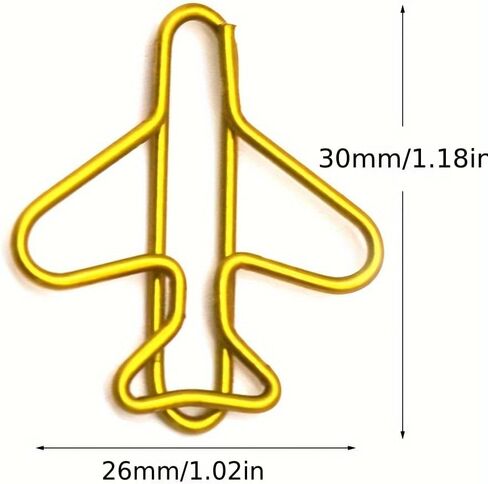 50Pcs Airplane Shaped Paper Clips Multicolored Metal Bookmark Clips Office Document Organizing Fastener Clamps for School Office Paper Sorting Supplies in Saudi Arabia