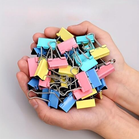 40Pcs Colored Metal Binders, Random Colors. Iron Folder, Office and Home Supplies, Office Document Paper Clips in Saudi Arabia