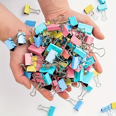 40Pcs Colored Metal Binders, Random Colors. Iron Folder, Office and Home Supplies, Office Document Paper Clips in Saudi Arabia