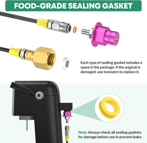 CGA320 CO2 Tank Adapter 60" Hose for Terra, Duo & Art Soda Makers in Saudi Arabia