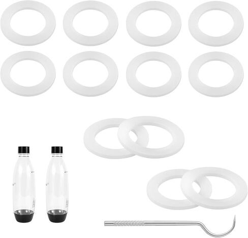 Gosknor 6pcs Seal Gaskets for Sodastream, Silicone Gaskets with Tweezers in Saudi Arabia