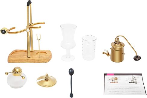 Golden Balance Siphon Coffee Maker, 400ml Retro Gravity Vacuum Coffee Brewer with Borosilicate Glass, Auto Extinguish Alcohol Lamp Complete Kit for Home Kitchen Coffee Shops Beverage Stores in Saudi Arabia