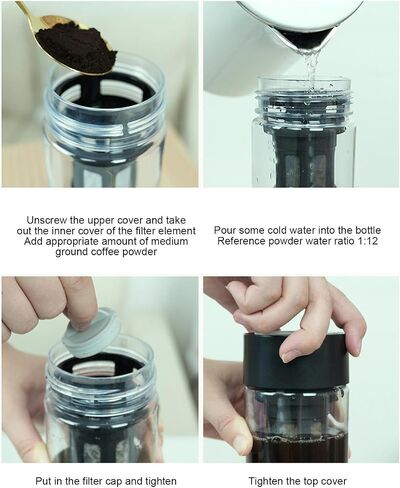 Large Cold Brew Coffee Maker Heat-Proof Removable Borosilicate Glass Cold in Saudi Arabia