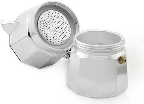 Pot Cup Aluminum Coffee Maker Espresso Percolator Cappuccino Pot with Sturdy Handle Design Suitable for Home Office Use, Silver, 6 Cups in Saudi Arabia