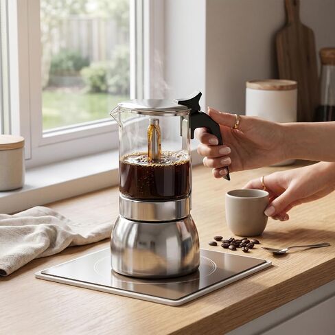 Pssopp 450ml Stovetop Coffee Percolator, High Temperature Tolerant in Saudi Arabia