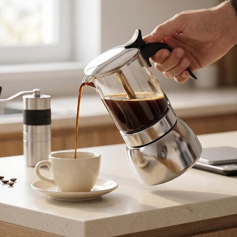 Pssopp 450ml Stovetop Coffee Percolator, High Temperature Tolerant in Saudi Arabia