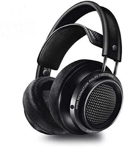 Philips Fidelio X2HR Over The Ear Open Back Wired Headphone 50mm Drivers- Black Professional Studio Monitor Headphones with Detachable Cable in Saudi Arabia