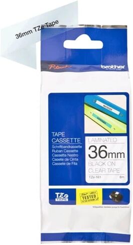 Brother Genuine P-Touch TZE-FX251 Tape, 1" (0.94") Wide Flexible-ID Laminated Tape, Black on White, Best Suited for Wire Wrapping and Flagging, Water-Resistant, 0.94" x 26.2' (24mm x 8M), TZEFX251 in Saudi Arabia