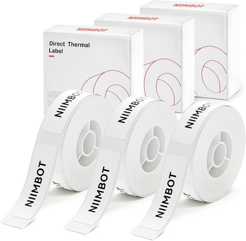 NIIMBOT Label Tape of Model D11 D110 D101 Printer, (3 Rolls, 0.59"×1.96"/15×50mm) Adapted Label Printing Paper, Office & Home Labeling Tape Replacement (White) in Saudi Arabia