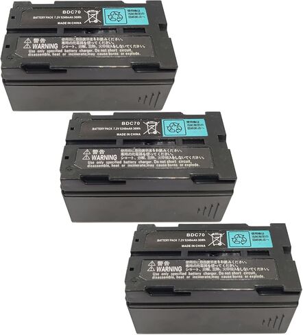 (3-Pcs BDC70 7.2V 5240mAh Battery for Sokkia Total Stations/GPS, Robotic Total Stations and GNSS Receivers (7.2 Volt, 5.24 Ah, Rechargeable) in Saudi Arabia